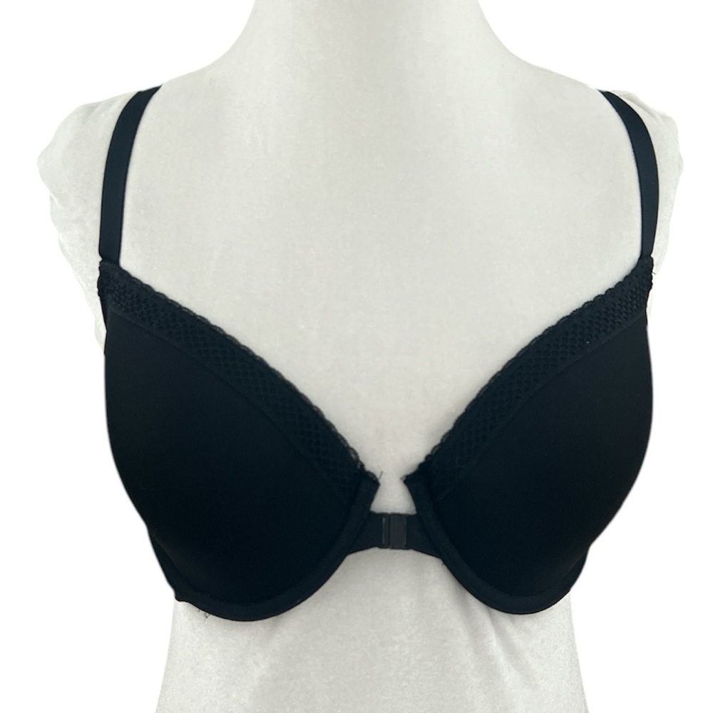 Auden The Ace Black Demi Fit Lace Racerback Bra Size 36C NEW - Picture 3 of 14